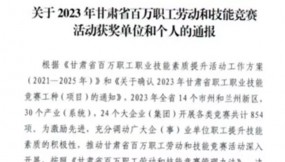  甘肅物流集團(tuán)13人榮獲2023年甘肅省 百萬職工勞動(dòng)和技能競賽活動(dòng) “甘肅省技術(shù)標(biāo)兵”榮譽(yù)稱號(hào)